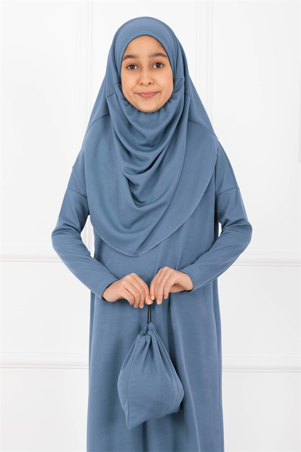 Modest Children's Prayer Dress, Baby Blue