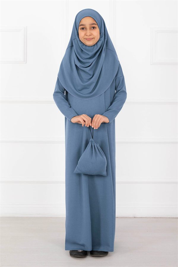 Modest Children's Prayer Dress, Baby Blue
