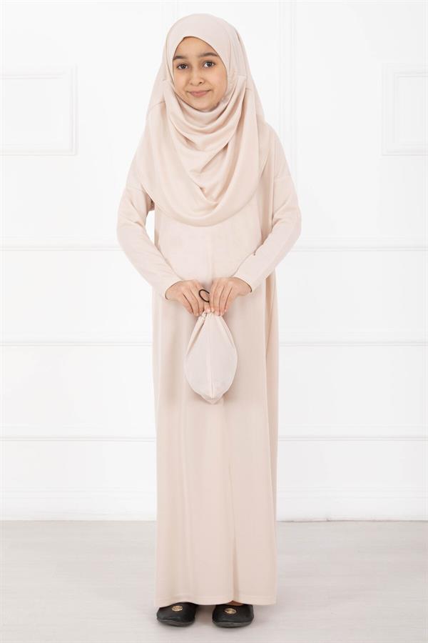 Children's Modest Prayer Dress, Beige