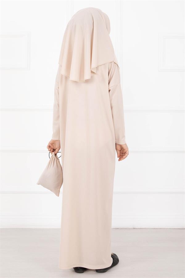 Children's Modest Prayer Dress, Beige