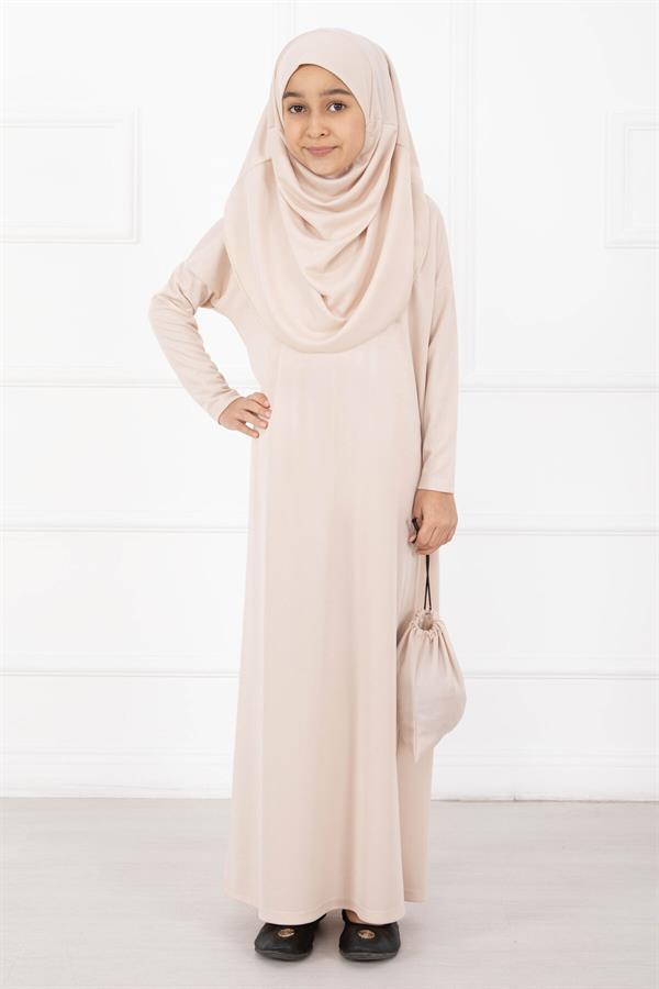 Children's Modest Prayer Dress, Beige