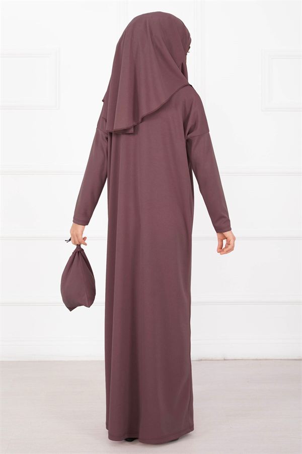 Hijab Children's Prayer Dress, Rose Pink