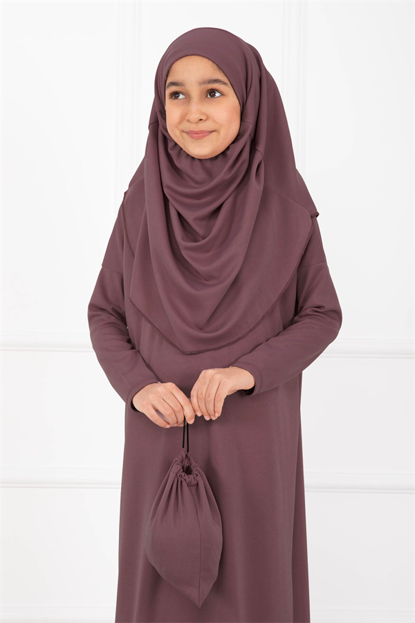 Hijab Children's Prayer Dress, Rose Pink