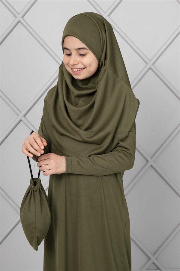 Hijab Children's Prayer Dress Khaki
