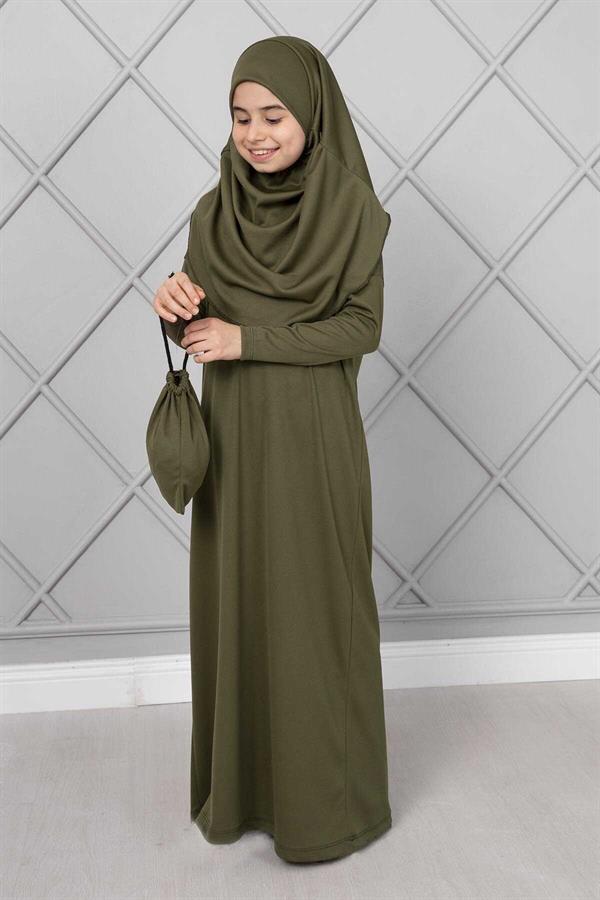 Hijab Children's Prayer Dress Khaki
