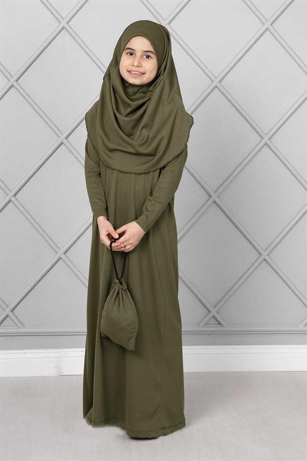 Hijab Children's Prayer Dress Khaki
