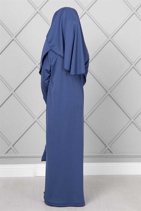 Hijab Children's Prayer Dress Indigo