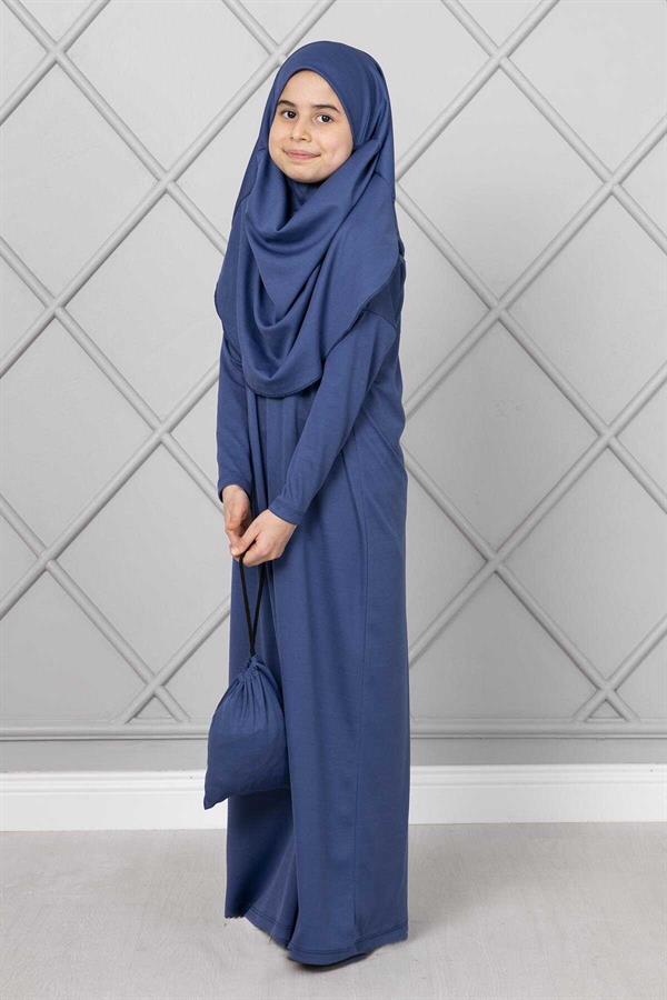Hijab Children's Prayer Dress Indigo