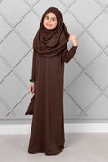 Children's Modest Prayer Dress, Brown