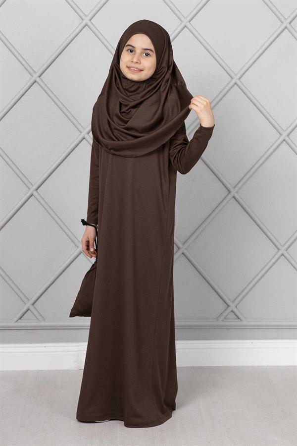 Children's Modest Prayer Dress, Brown
