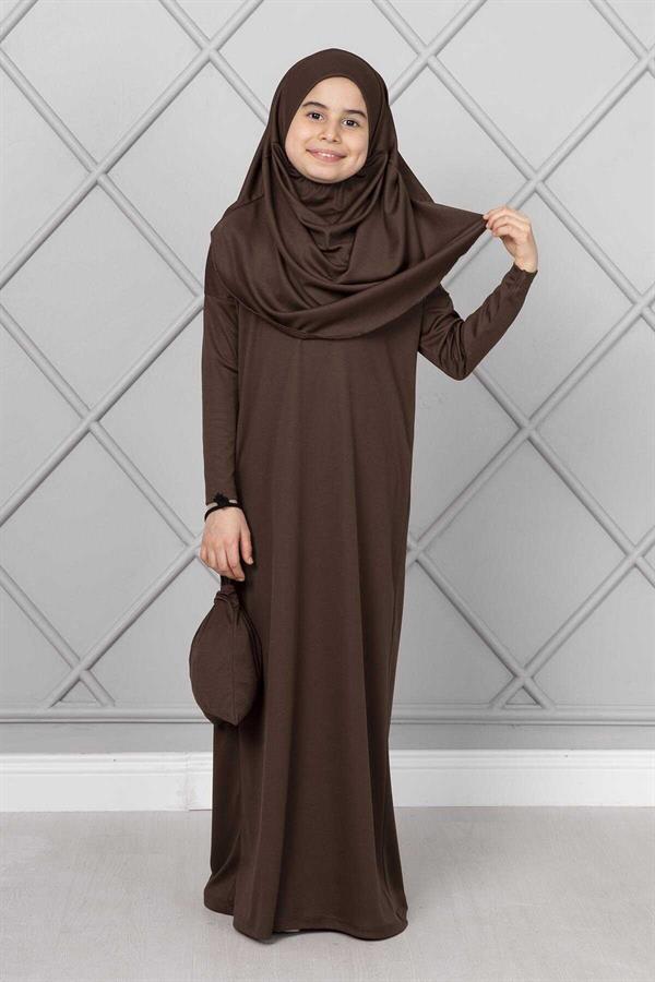 Children's Modest Prayer Dress, Brown
