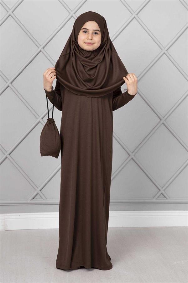Children's Modest Prayer Dress, Brown