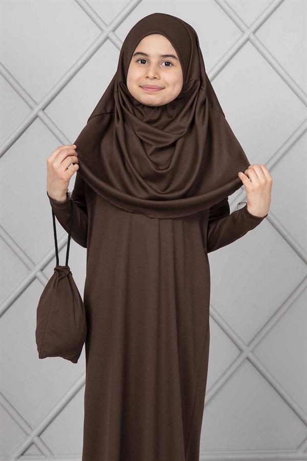 Children's Modest Prayer Dress, Brown