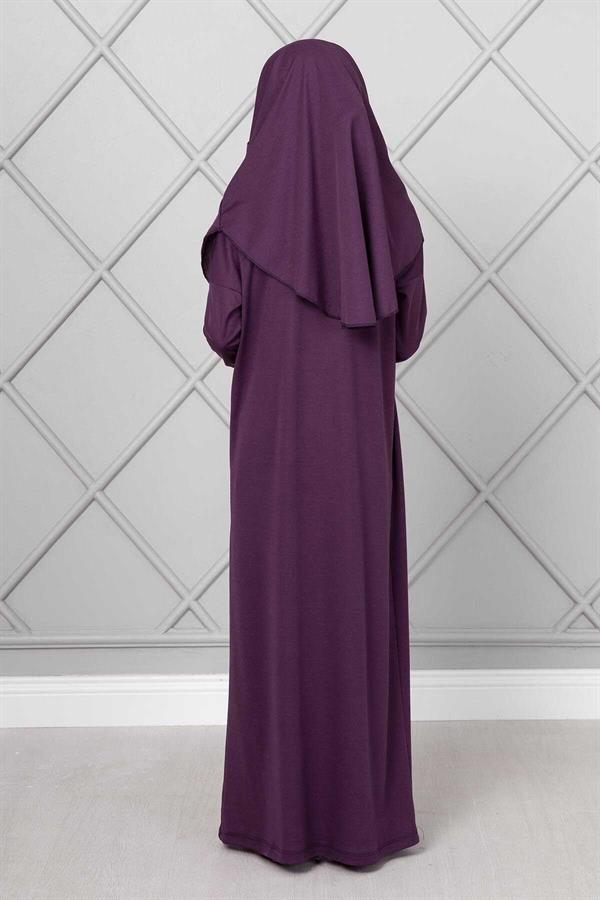 Hijab Children's Prayer Dress Purple