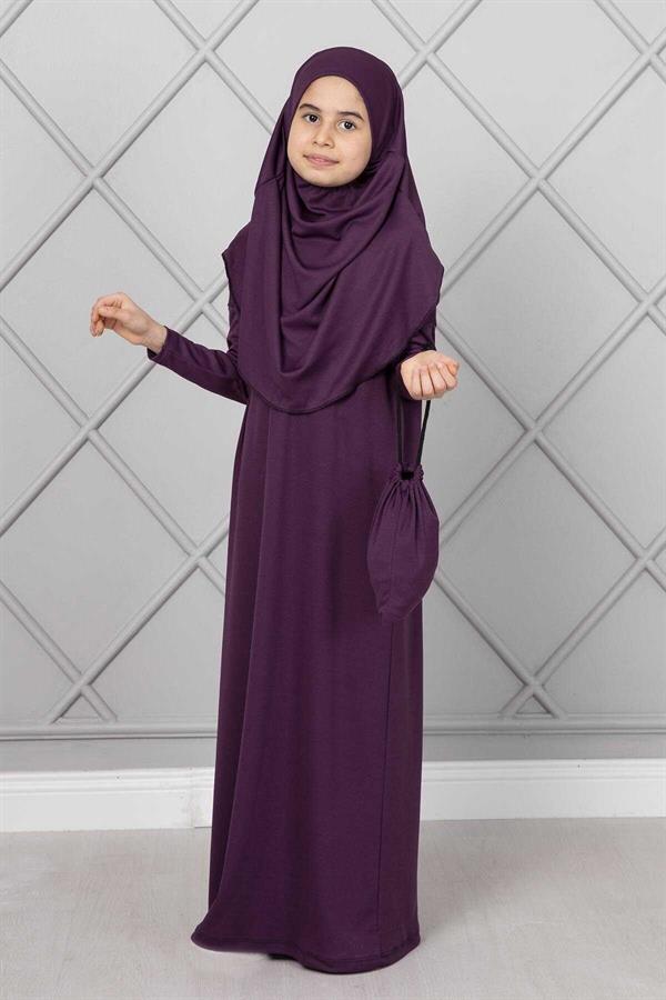 Hijab Children's Prayer Dress Purple