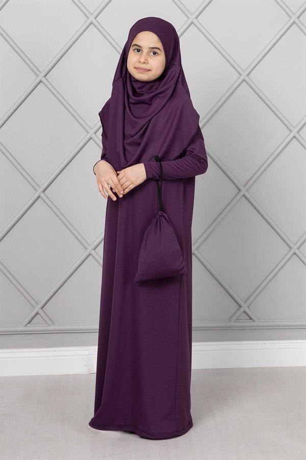 Hijab Children's Prayer Dress Purple