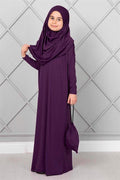 Hijab Children's Prayer Dress Plum