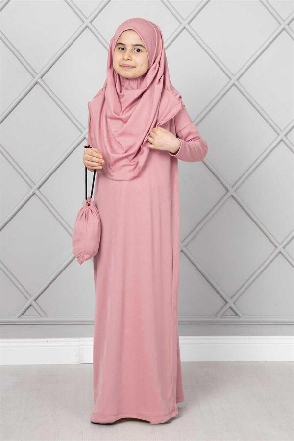 Hijab Children's Prayer Dress Powder