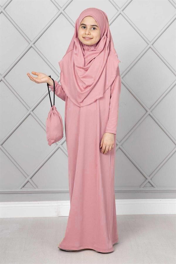 Hijab Children's Prayer Dress Powder