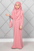 Hijab Children's Prayer Dress Powder