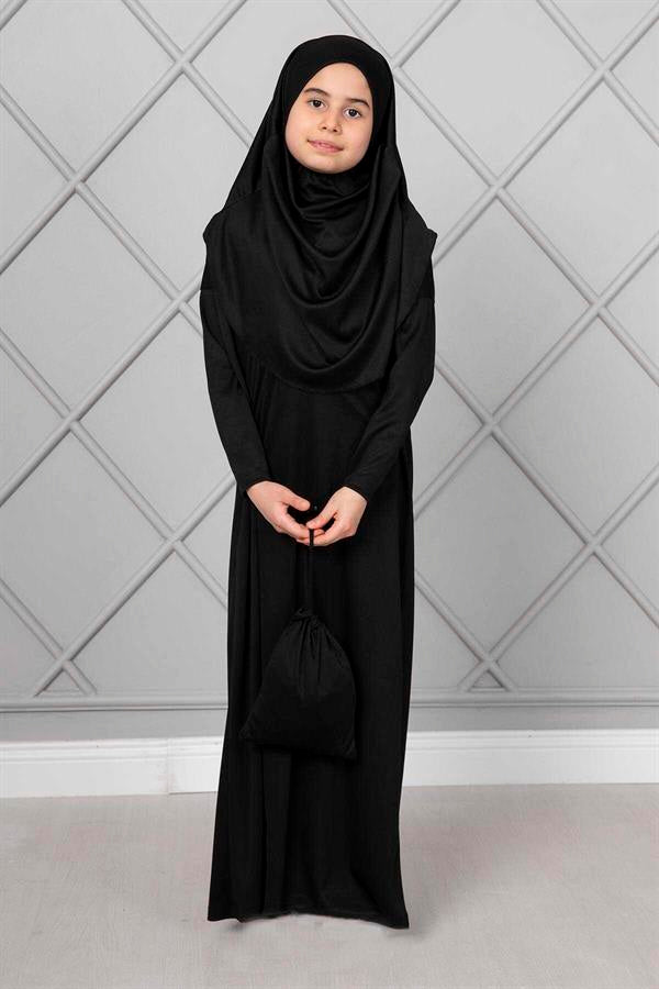 Hijab Children's Prayer Dress Black