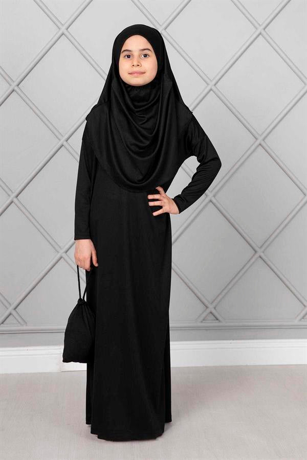 Hijab Children's Prayer Dress Black