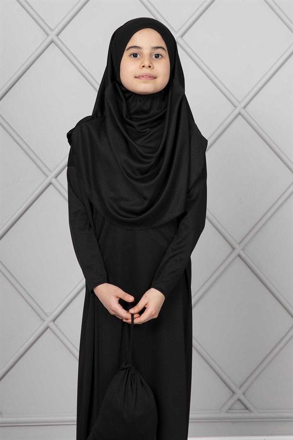 Hijab Children's Prayer Dress Black