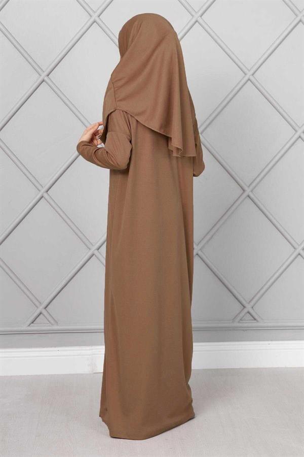 Hijab Children's Prayer Dress Tan