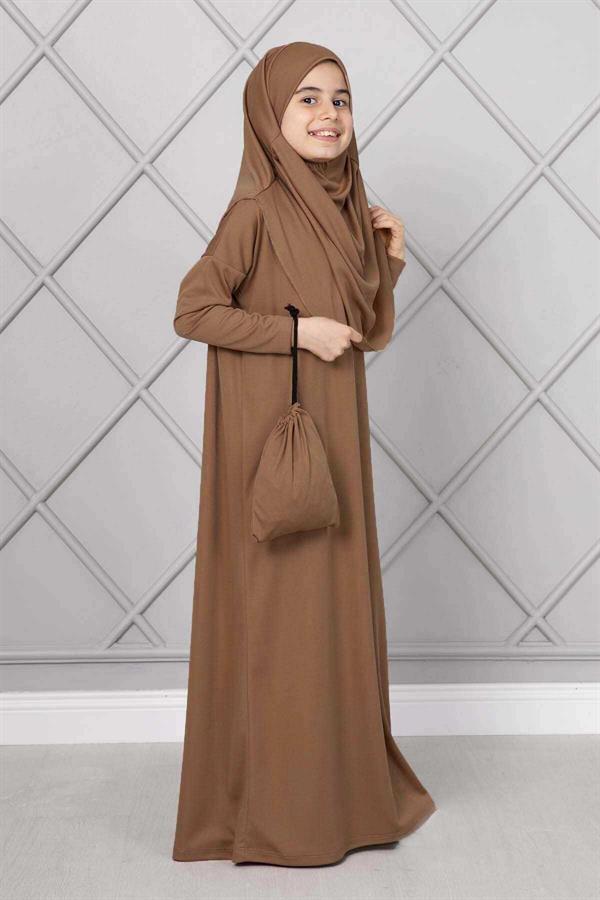 Hijab Children's Prayer Dress Tan