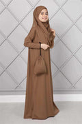 Hijab Children's Prayer Dress Tan