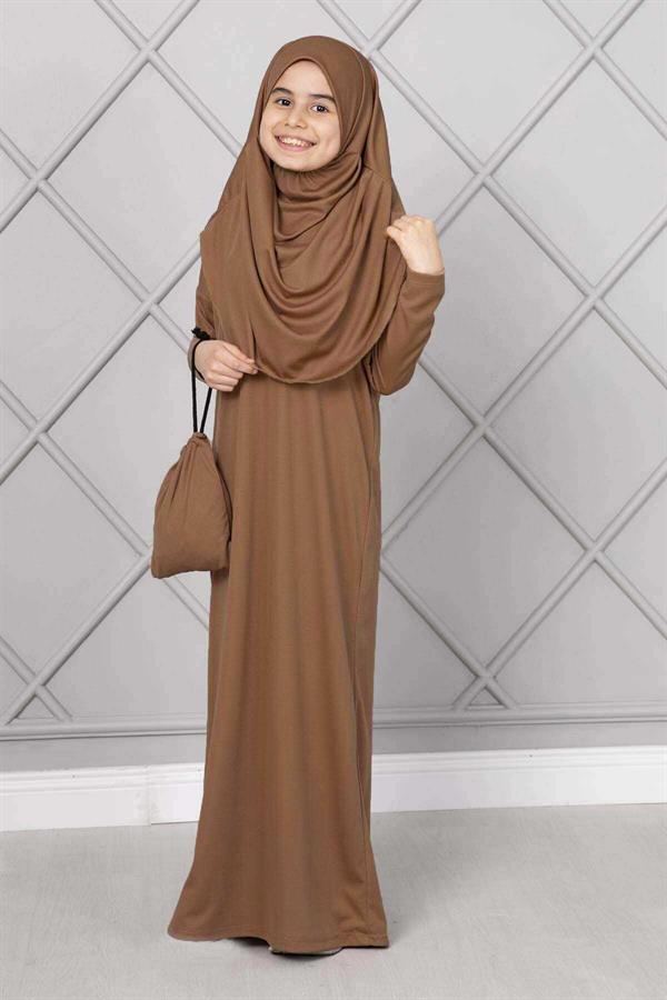 Hijab Children's Prayer Dress Tan