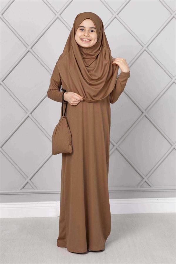 Hijab Children's Prayer Dress Tan