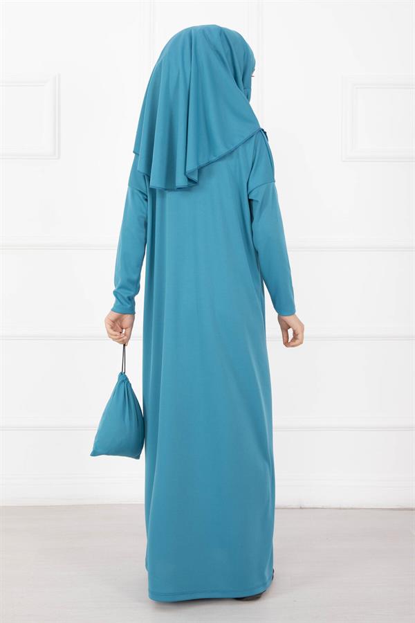 Children's Modest Prayer Dress, Turquoise
