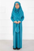 Children's Modest Prayer Dress, Turquoise