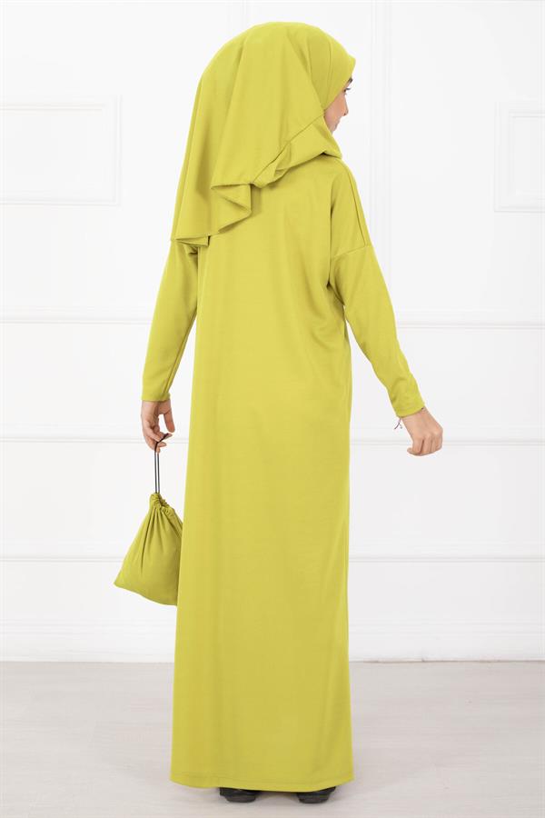 Children's Modest Prayer Dress, Olive Green