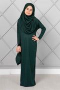 Hijab Children's Prayer Dress Emerald