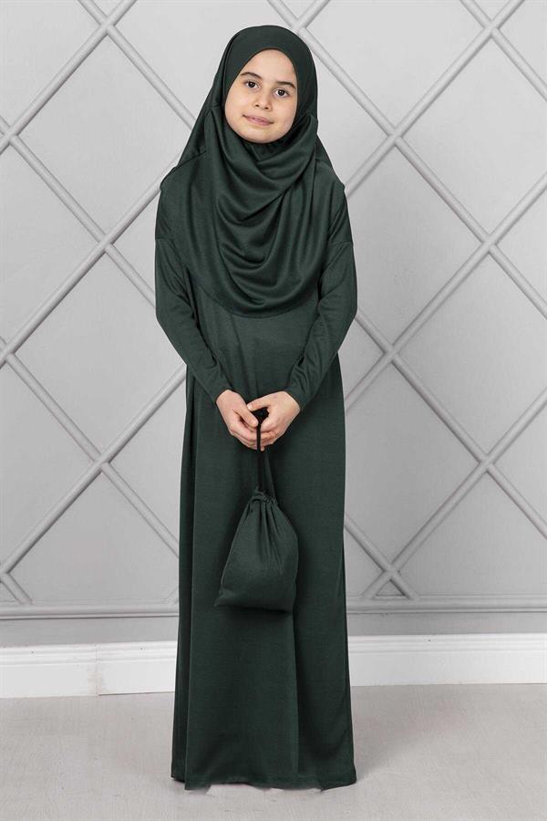 Hijab Children's Prayer Dress Emerald