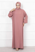 Hijab Shawl Zippered Prayer Dress Dusty Rose