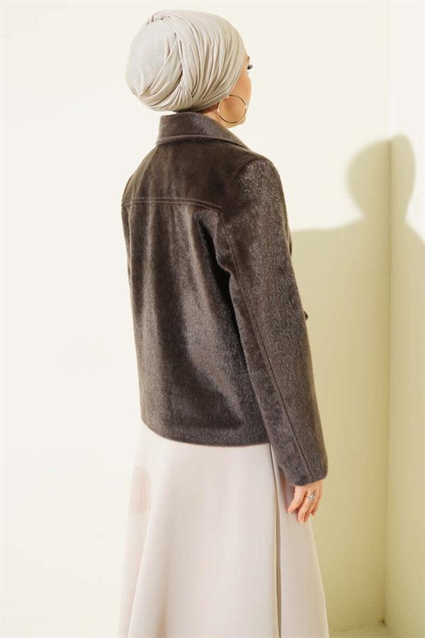 Goldfox Short Jacket with Pockets, Mink
