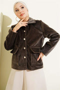 Goldfox Short Jacket with Pockets, Mink