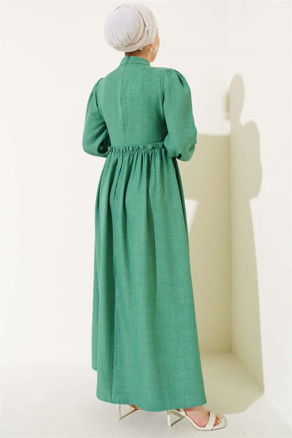 Tulle Floral Dress Green