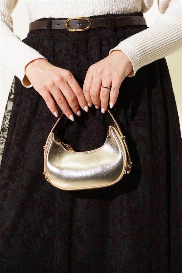 Tulle Floral Belted Skirt Coffee