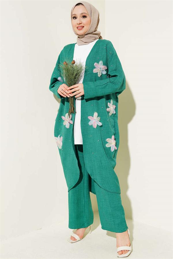 Tulle Floral Kimono 3 Piece Set Benetton