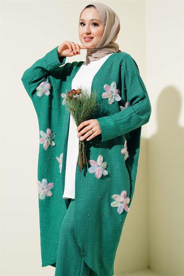 Tulle Floral Kimono 3 Piece Set Benetton