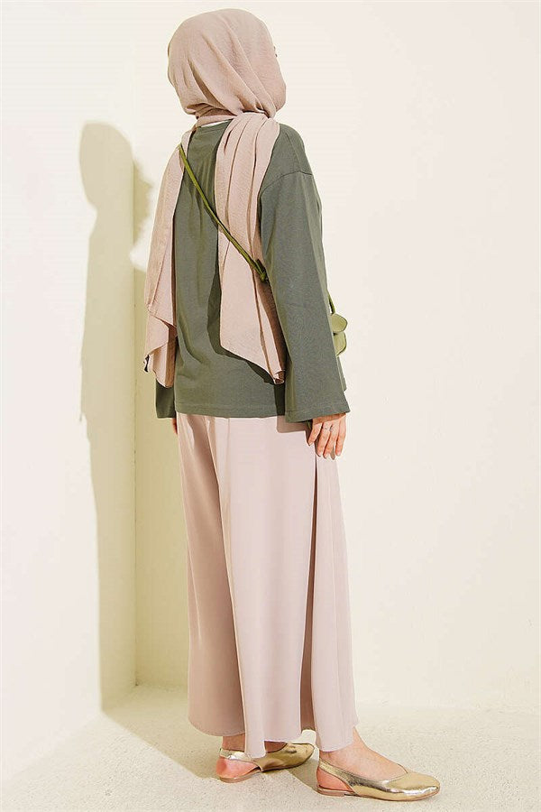 Turkish Coffee Print Tunic, Khaki