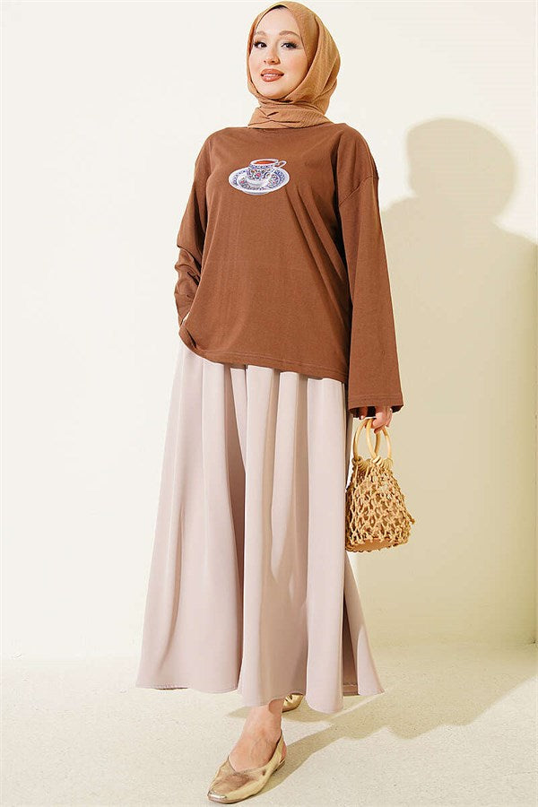 Turkish Coffee Printed Tunic Coffee