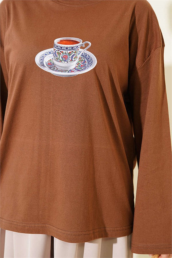 Turkish Coffee Printed Tunic Coffee