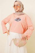 Turkish Coffee Print Tunic Salmon