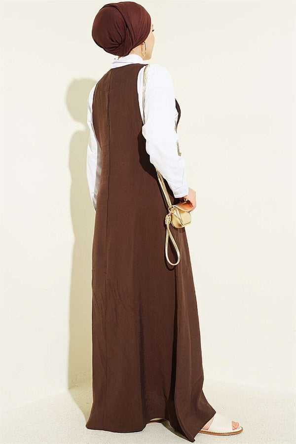 U-Neck Vest, Coffee