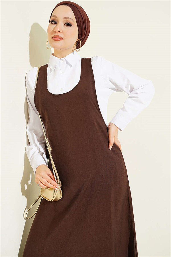 U-Neck Vest, Coffee